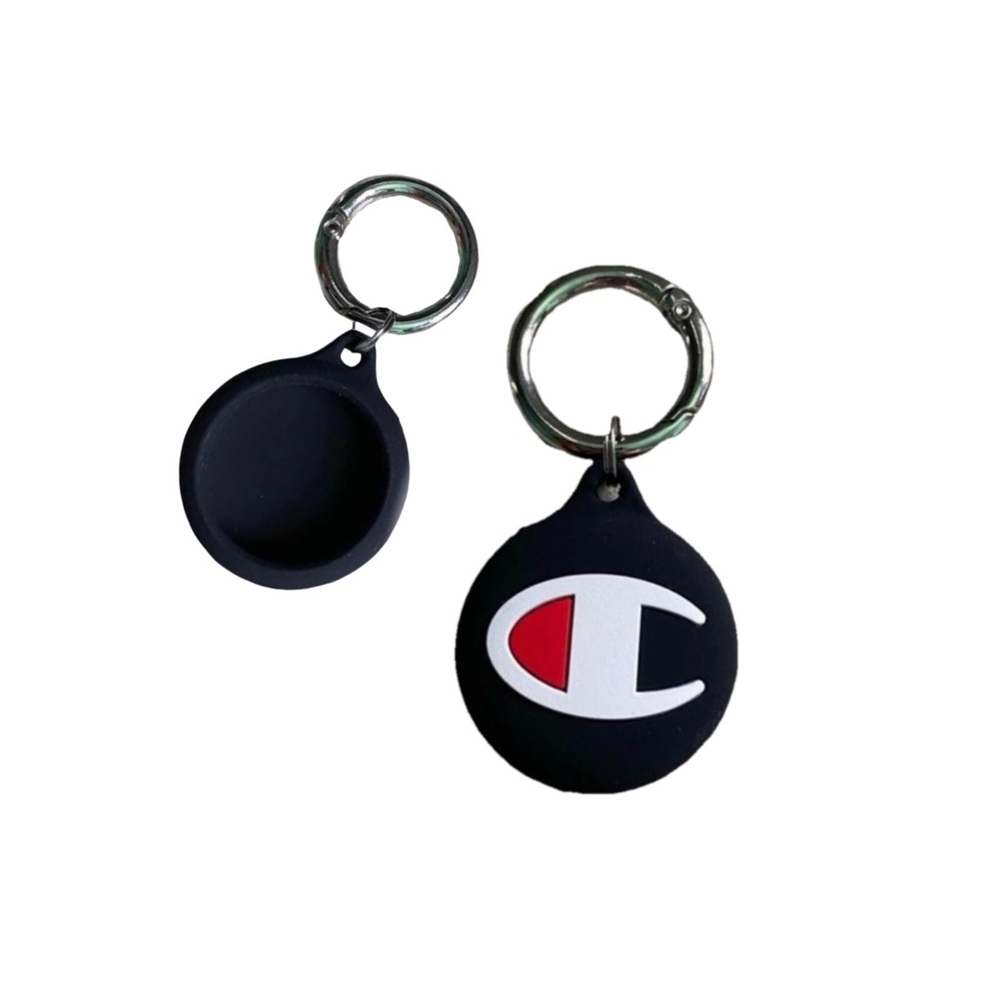 Champion Logo Brand AirTag Silicone Keychain Case 1pc NWT